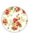 Floral Printed Fridge Magnet White/Green/Red 5.5cm