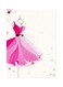 Dress Themed Metallic Plate White/Pink/Black 20x15cm