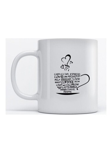 Mug Coffee Lovers for Coffee and Tea White