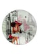 Woman Printed Fridge Magnet Round Multicolour