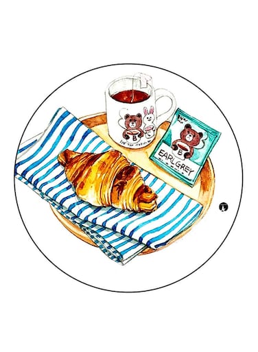 Food Printed Fridge Magnet Multicolour