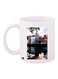 City Printed Coffee Mug White/Black/Brown 11ounce