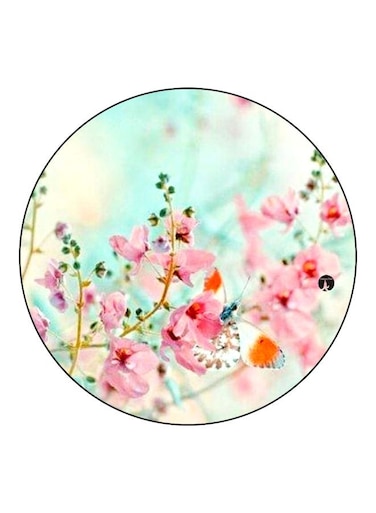 Flower Printed Fridge Magnet Blue/Pink/Green 5.5cm