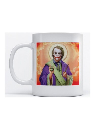 Mug Joker for Coffee and Tea White