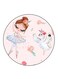 Girl Printed Fridge Magnet Multicolour