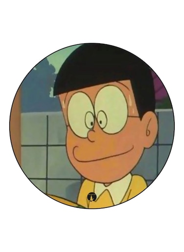 Anime Doraemon Theme Printed Fridge Magnet Grey/Black/Yellow