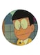 Anime Doraemon Theme Printed Fridge Magnet Grey/Black/Yellow