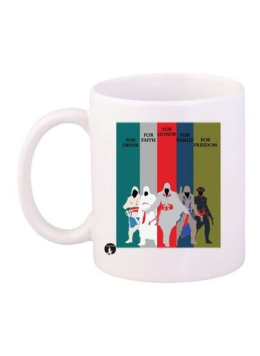 Assassin's Creed Printed Coffee Mug White/Red/Grey