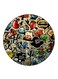 Graffiti Art Printed Fridge Magnet Round Multicolour