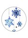 Snow Flakes Printed Fridge Magnet Blue/White