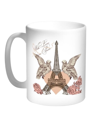 Printed Coffee Mug White/Black/Pink