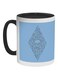 Bones And Skull Printed Coffee Mug Black/White/Blue 325ml