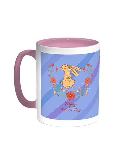 Happy Mother's Day Printed Coffee Mug Pink/White 11ounce