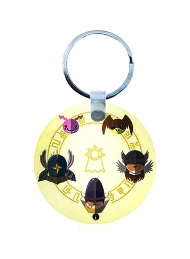 Digimon Anime Printed Wooden Key Chain