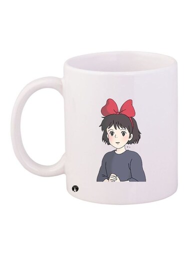 Cartoon Printed Coffee Mug White/Red/Black 11ounce