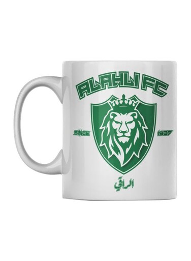 Ceramic Printed Mug White/Green