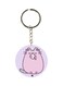 Cartoon Cat Printed Double Sided Keychain