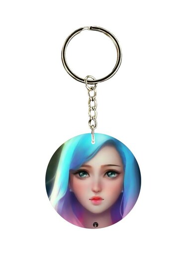 Cartoon Themed Single Sided Keychain