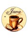 Coffee Printed Fridge Magnet Round Multicolour