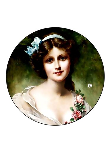 Vintage Art Printed Fridge Magnet Multicolour