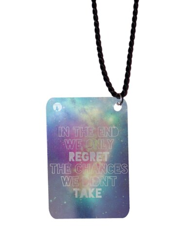 English Phrases Printed Car Mirror Pendant