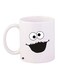 Smiling Face Printed Ceramic Coffee Mug White/Black 11ounce