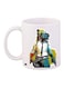 PUBG Printed Coffee Mug White/Yellow/Grey