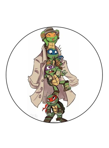 Teenage Mutant Ninja Turtles Printed Fridge Magnet Round Multicolour