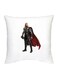 Thor Printed Decorative Cushion White/Red/Black 16x16inch