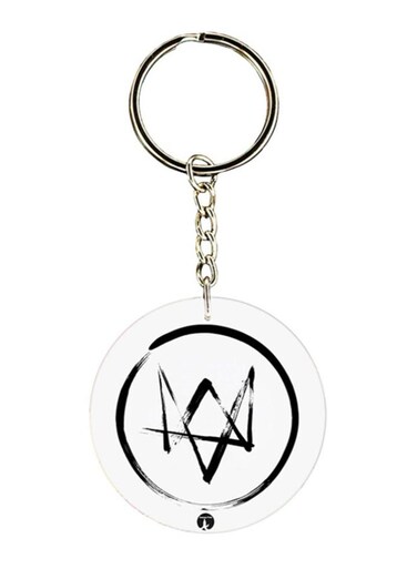 Watch Dogs Logo Keychain White/Black