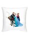 Frozen Character Printed Decorative Cushion White/Pink/Blue 16x16inch