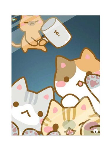 Cats Metal Plate Poster Multicolour 15x20centimeter