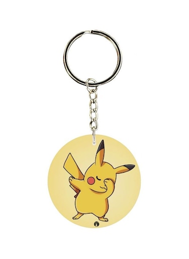 Single Sided Pikachu Themed Keychain