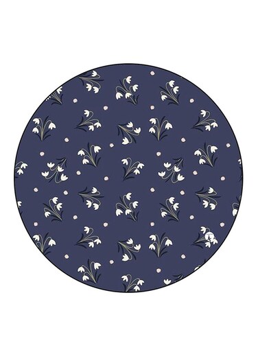 Flowers Printed Fridge Magnet Round Multicolour