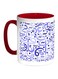 Arabic Letters Printed Coffee Mug Red/White/Purple 11ounce