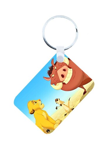 The Lion King Printed Keychain Blue/Yellow/Brown