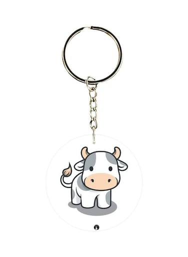 Cow Printed Keychain