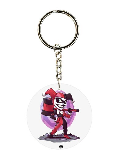 Harley Quinn Printed Keychain