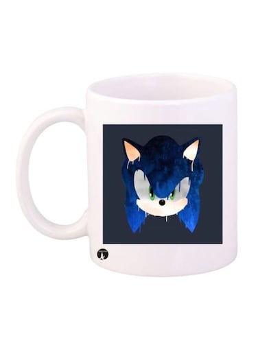 Sonic Character Printed Mug White/Blue