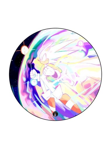Video Game Sonic Printed Fridge Magnet Round Multicolour