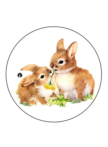 Rabbits Printed Fridge Magnet Multicolour
