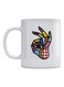 A Hand Printed Mug White/Red/Blue