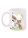 Girl Printed Coffee Mug White/Yellow/Brown 11ounce