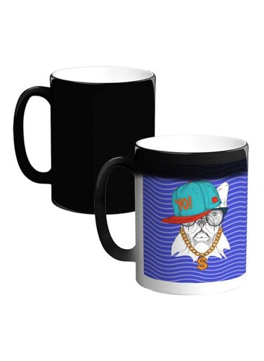 Printed Ceramic Magic Coffee Mug Multicolour 12ounce