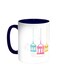 Ramadan Lanterns Printed Coffee Mug Blue/White 11ounce