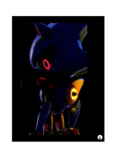 Video Game Sonic Metal Plate Poster Multicolour 15x20centimeter