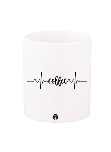 Printed Coffee Mug White/Black 12ounce