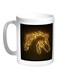 Horse Shape Printed Coffee Mug White/Black/Gold