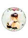Girl Printed Fridge Magnet Multicolour 5.5 x 5.5cm