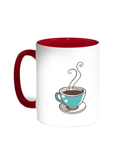 A Cup Of Coffee Printed Coffee Mug Red/White 11ounce